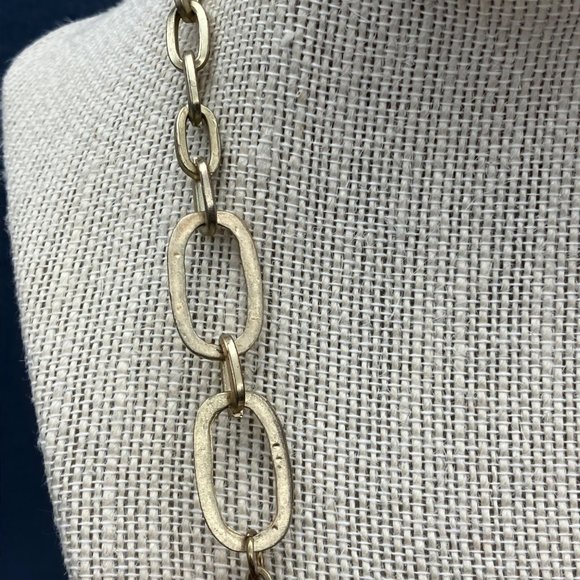 CHunky Statement Necklace Purple Mauve Pink Clear Faceted Gold Chain Barbie Soft - Picture 2 of 9